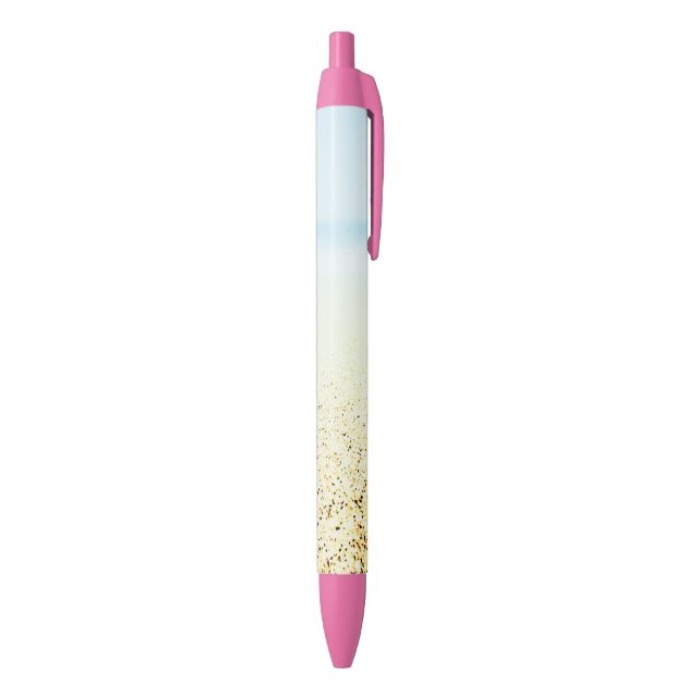 Stylo Bleu Sable et mer Calme Côté (Bas (Vertical))