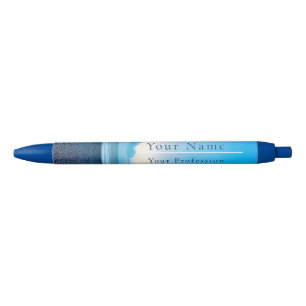 Stylo Bleu Scène Blue Calm Beach personnalisée