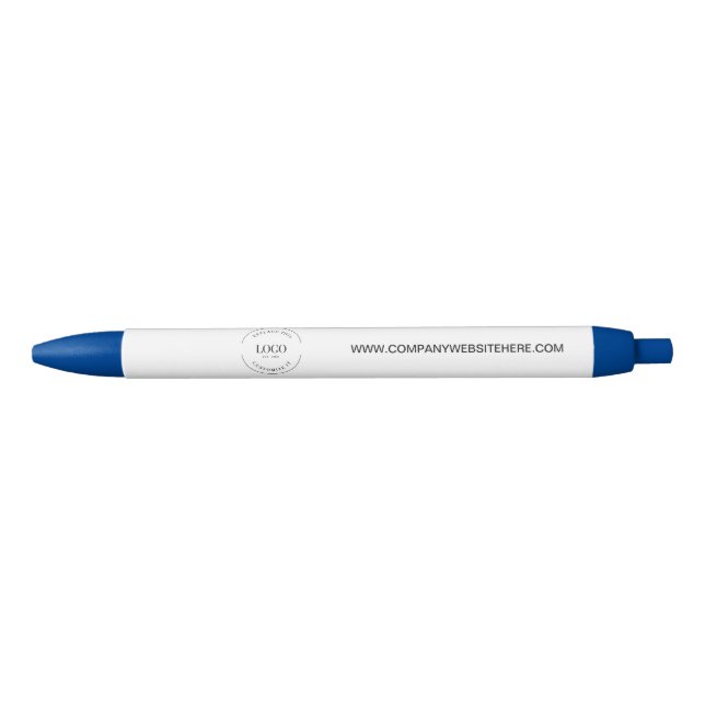 Stylo Bleu Site web avec logo personnalisable simple entrepri (Devant)