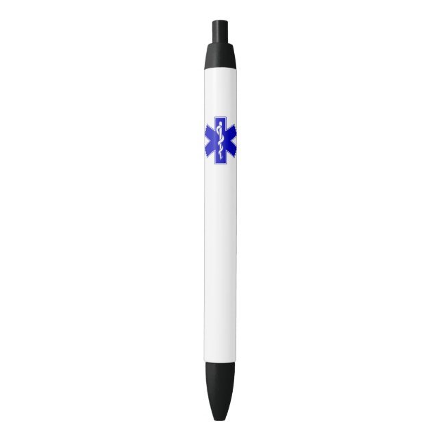 Stylo Bleu Symbole de l'étoile de vie (devant Vertical)