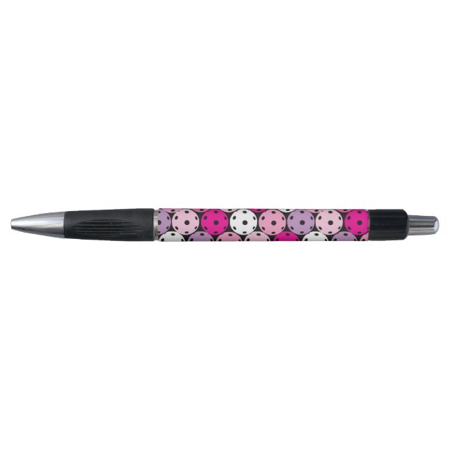 Stylo Boulettes roses, blanches et violettes,  (Devant)