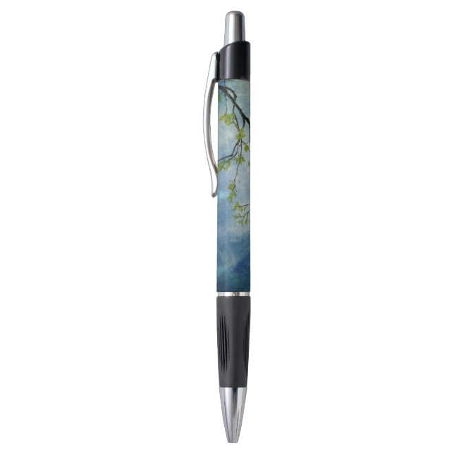 Stylo Branche d'arbre au-dessus de ciel texturisé (Haut (Vertical))
