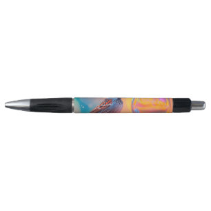 Stylo Bruant coloré et bulle arc-en-ciel