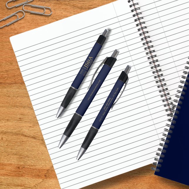 Stylo Cabinet juridique colonnes de justice bleu foncé o (Créateur téléchargé)