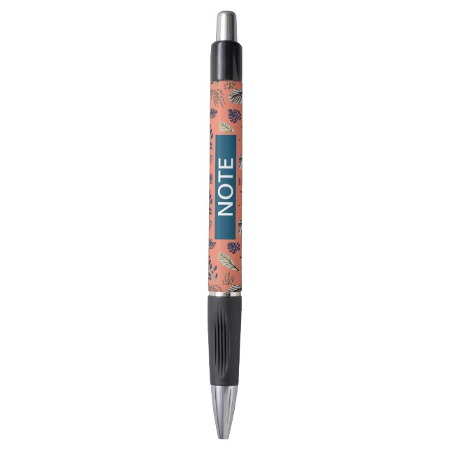 Stylo Cahiers et blocs-notes motif feuille  (Devant (Vertical))
