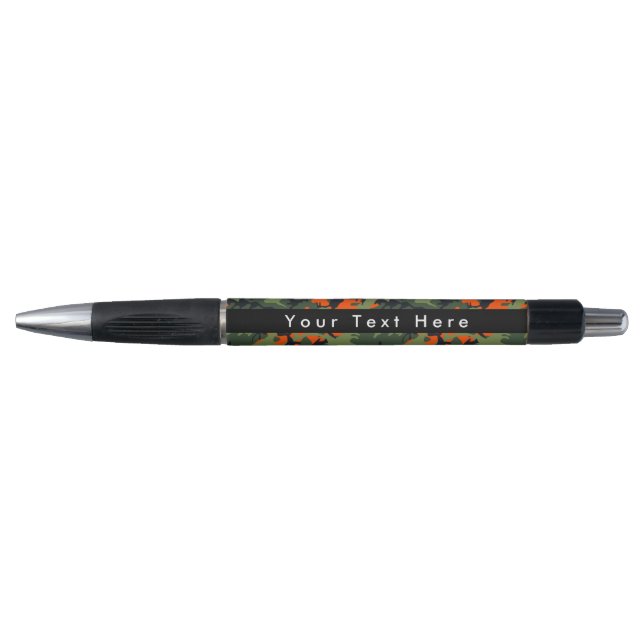 Stylo Camo Vert et Orange, Camouflage, Militaire, Armée (Devant)