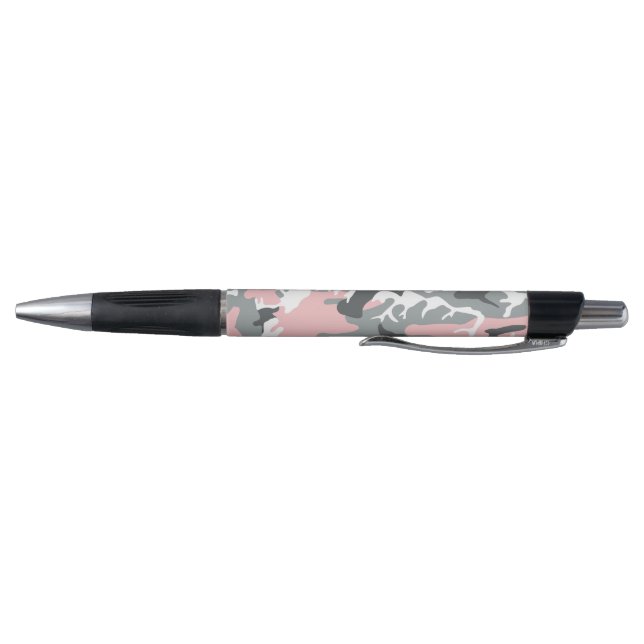 Stylo Camouflage rose et gris, Militaire, Armée (Bas)