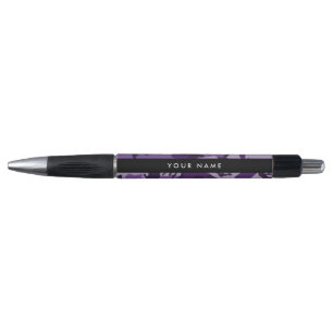 Stylo Camouflage Violet Personnalisez votre nom
