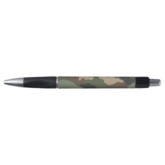 Stylo Camouflage Woodland Camo Militaire Kaki Tan Black (Devant)