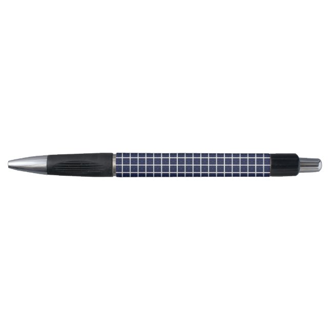 Stylo Carré géométrique bleu (Devant)