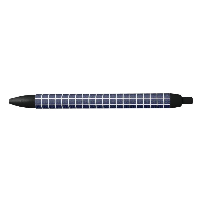 Stylo Carré géométrique bleu (Devant)