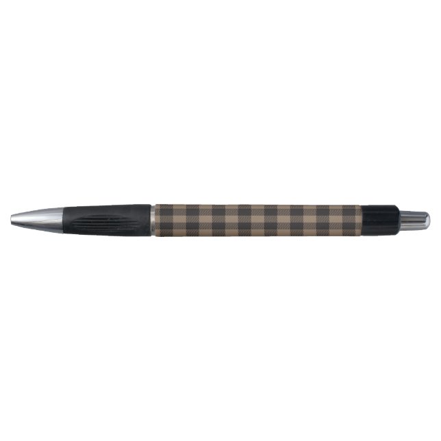 Stylo Carreaux noir et marron (Devant)