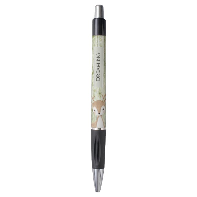 Stylo Cerf Mignon en Bois Faux Vert (Devant (Vertical))