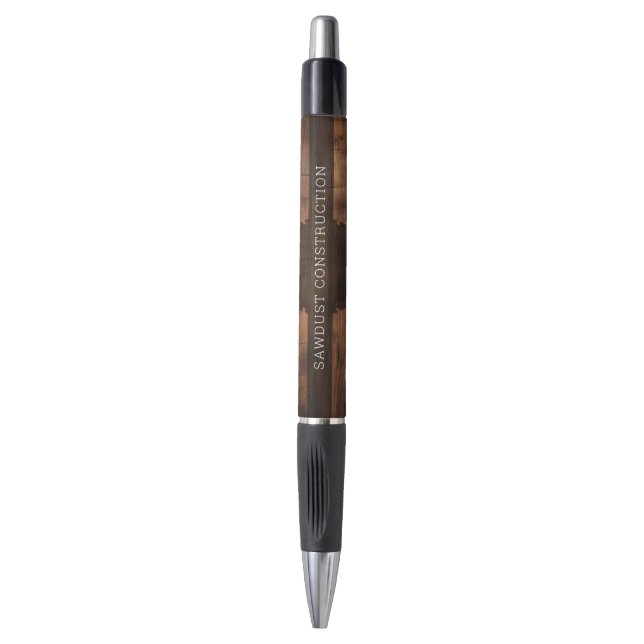 Stylo Charpentier de construction Bois sombre élégant (Devant (Vertical))