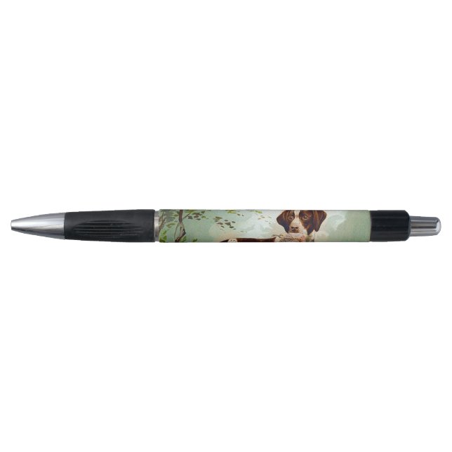 Stylo Chien de chasse avec oiseau dans la bouche (Devant)
