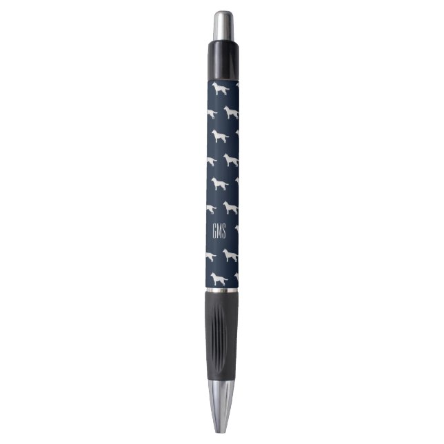 Stylo Chiens de Sibérie Husky Motif Monogrammé (Devant (Vertical))