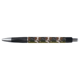 Stylo Chiot cavalier d'épagneul du Roi Charles derrièr