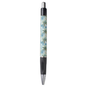 Stylo Cieux bleus île tropicale palmiers