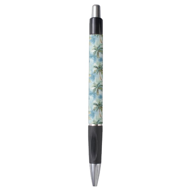 Stylo Cieux bleus île tropicale palmiers   (Devant (Vertical))