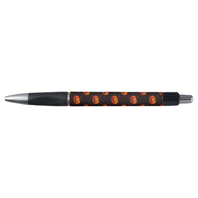 Stylo Citrouille D'Halloween, Citrouille Orange Trou Ou  (Devant)