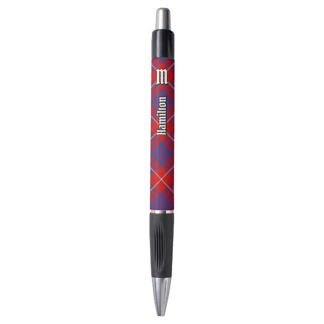 Stylo Clan Hamilton Red Tartan Pen (Devant (Vertical))