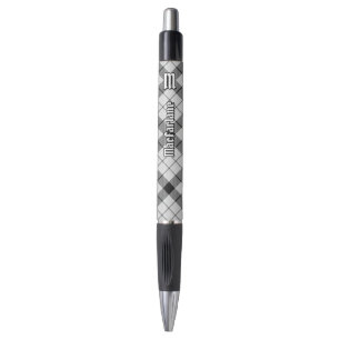 Stylo Clan MacFarlane Tartan noir et blanc