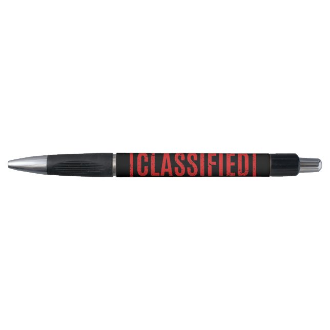 Stylo Classique Noir Étiqueté (Devant)