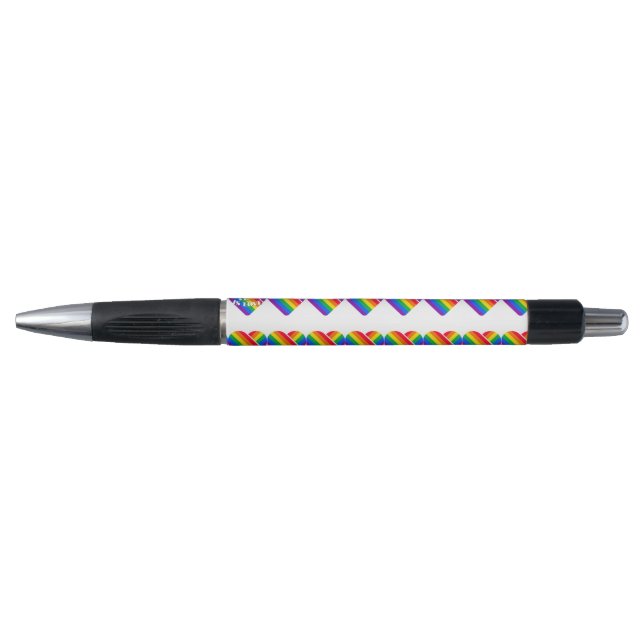 Stylo Cœur arc-en-ciel de fierté  (Devant)