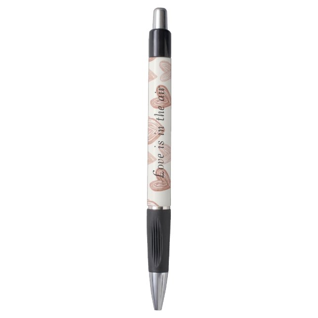 Stylo Cœurs d'amour de crème rose (Devant (Vertical))