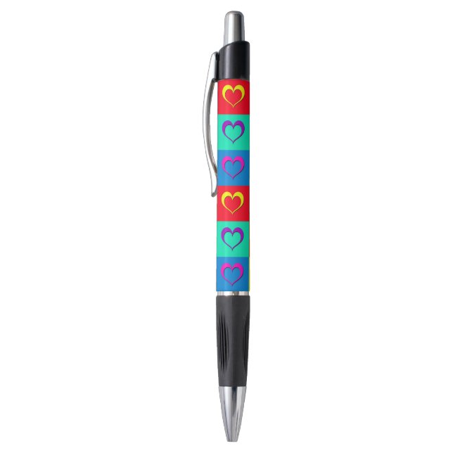 Stylo Coeurs d'art pop (Haut (Vertical))