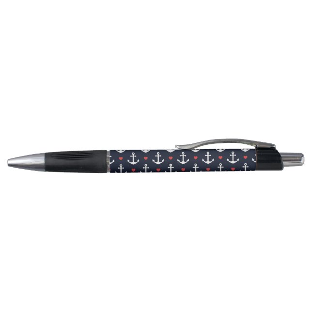 Stylo Coeurs et motif d'Ancres (Haut)