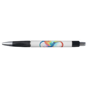Stylo Colibri arc-en-ciel avec symbole Infinity