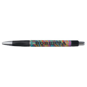 Stylo coloré Kaleidoscope/hippy - nom modifiable