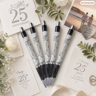 Stylo commémoratif de mariage pour les 25 ans de m