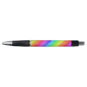 Stylo Conception arc-en-ciel colorée en diagonale