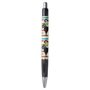 Stylo Conception du chat noir du milieu du siècle