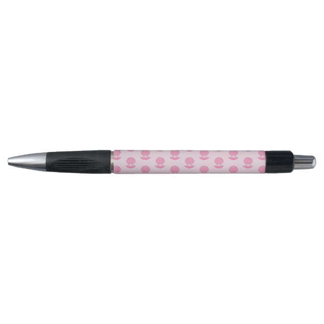 Stylo Coquille d'huître rose pour bébé et modèle de perl (Devant)