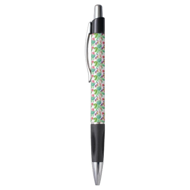 Stylo Couleur d'eau vive Cactus et Motif succulent (Haut (Vertical))