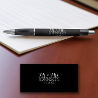 Couleur Solide Noir Mr & Mrs Wedding Favors