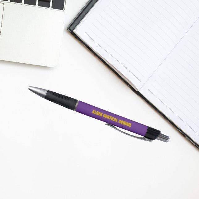 Stylo Couleurs de l'école Violet et Or (In Situ)