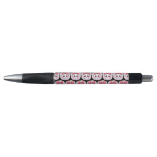 Stylo Crâne Pastel Goth avec Nœud