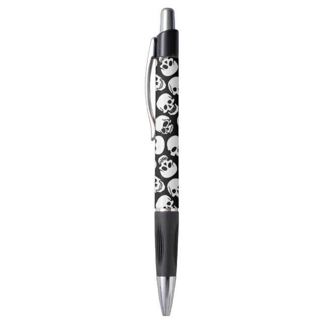 Stylo Crânes dans le motif noir d'arrière - plan (Haut (Vertical))