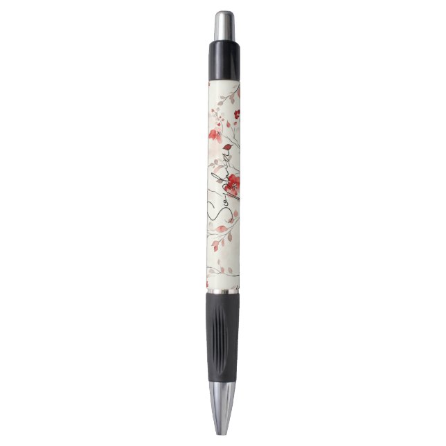 Stylo Cream Red Floral   (Devant (Vertical))
