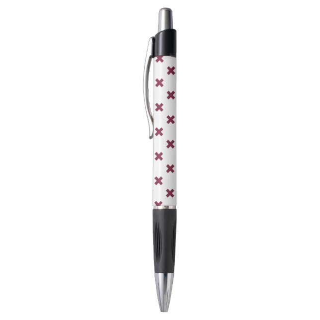 Stylo Crochets Mulberry sur blanc (Haut (Vertical))