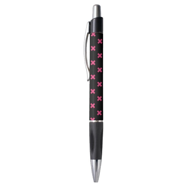 Stylo Crochis Fuchsia sur noir (Haut (Vertical))