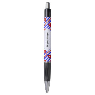 Stylo Cuba Drapeau Cubain Carrelé Bleu Clair Personnalis