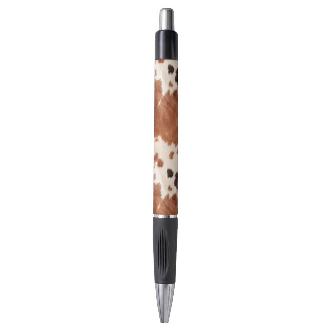 Stylo Cuir de vache Noël Sud-Ouest Crème Marron (Devant (Vertical))