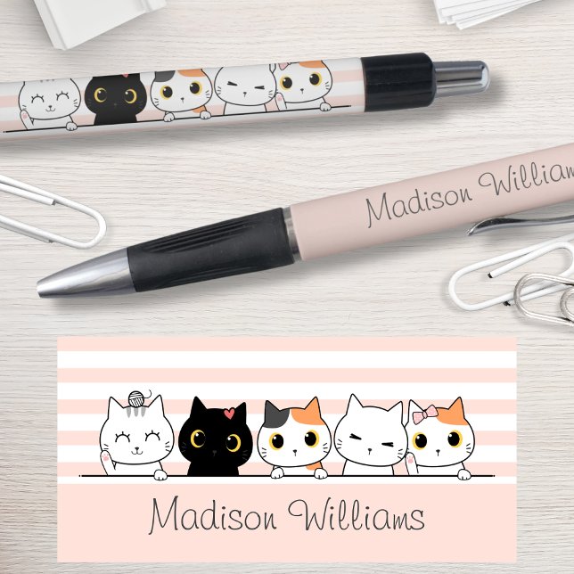 Stylo Cute Cats Personnalisé (Créateur téléchargé)
