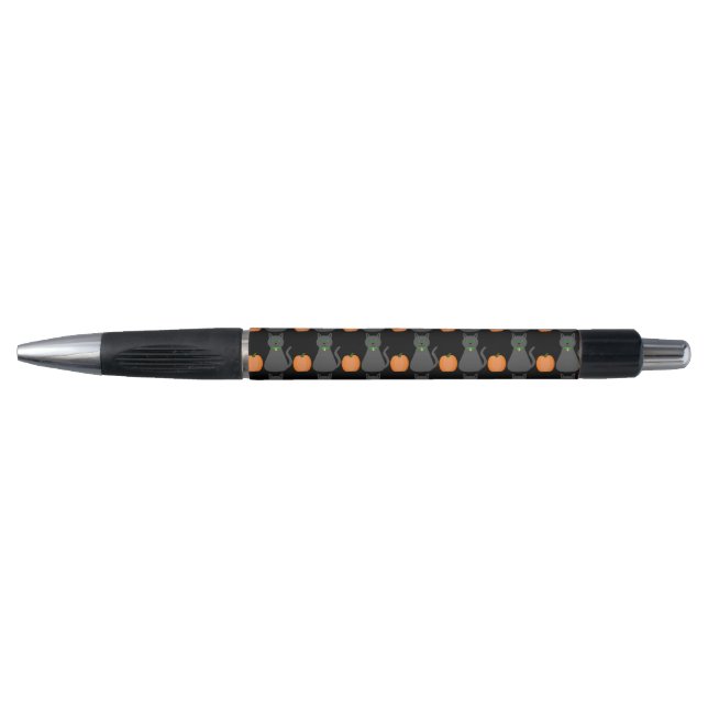 Stylo Cute Halloween Chat et Citrouille Motif (Devant)