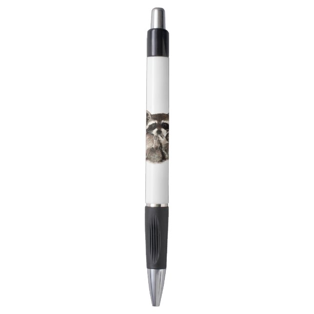 Stylo Cute Raccoon soufflant Baisers Aquarelle Animal Ar (Devant (Vertical))